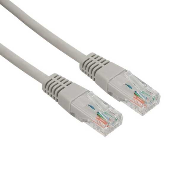 Шнур коммутационный, патч-корд U/UTP RJ45-RJ45, CAT 5e, ZH нг(А)-HF, серый, 0,5м 18-8001