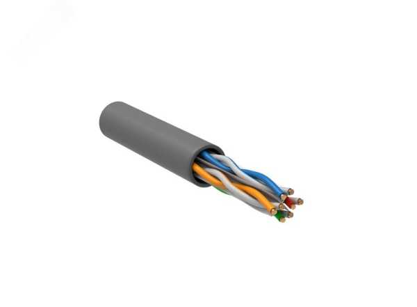 Витая пара U/UTP кат.6 4 пары 23 AWG solid 305м LSZH серый LC1-C604-121