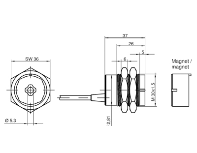 Авт.магн.выкл.SMA 0323 MAGNET SWITCH SET