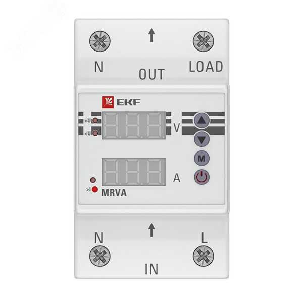 Реле напряжения и тока с дисплеем MRVA 25А PROxima MRVA-25A