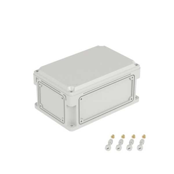 Корпус 300х200х146мм IP67 с непрозр. крышкой 21мм с фланцами пластик. 532210