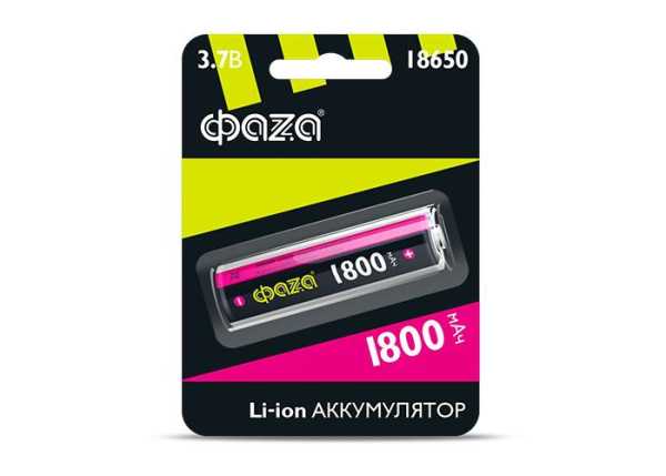 Аккумулятор 18650 3.7В Li-Ion 1800мА.ч без платы защиты 5008045